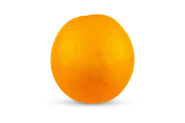 ripe orange closeup on a white background. isolate.