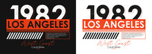 Los Angeles Athletic Typography For T-shirt Design. Set Of California T Shirt Print For Sportswear. Athletic Apparel With Grunge. Vector Illustration.
