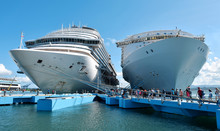 Cruise Ships Docked In The Port