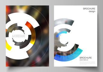 Wall Mural - the vector layout of a4 format modern cover mockups design templates for brochure, magazine, flyer, 