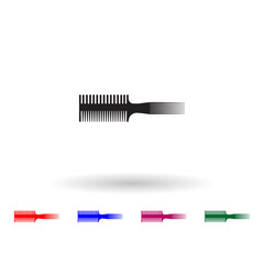 Poster - Comb multi color icon. Simple glyph, flat vector of beauty salon icons for ui and ux, website or mobile application