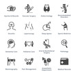 Medical Services & Specialties Icons Set 5 - Black Series