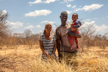 african family with child