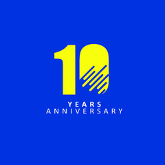 Wall Mural - 10 Year Anniversary Vector Template Design Illustration