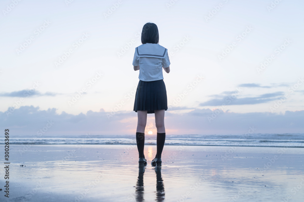 女子高生 海 後ろ姿 輝き Stock Gamesageddon 女子高生 海 後ろ姿 輝き Stock Gamesageddon