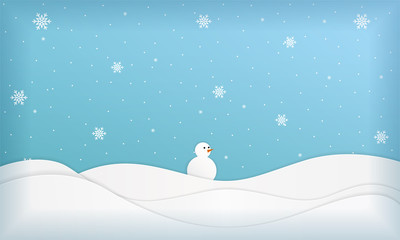 Wall Mural - winter illustration with ice man. ice man and snow element. designed for web, banner, backdrop, wall