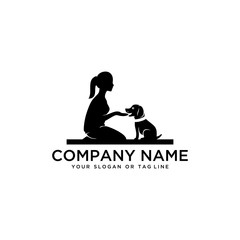 design logo ideas training dogs vector template