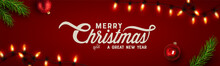 Christmas Background, Banner, Frame, Header, Background Or Greeting Card Design. Vector Illustration