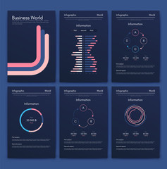 Modern infographic vector concept. Business graphics brochures.