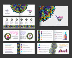 Poster - Complete Brochure set with floral design.