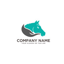 Logo Design Horse Care, Horse Training Vector Template