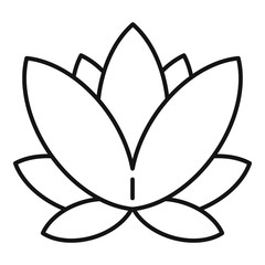 Sticker - Zen lotus icon. Outline zen lotus vector icon for web design isolated on white background