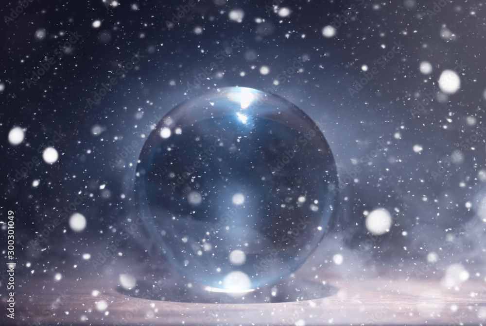 Crystal ball to predict the fate. Guessing for the future. - obrazy, fototapety, plakaty 