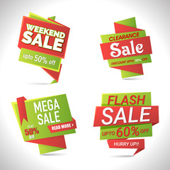 Sticker - Set of Sale Tags or Banners.