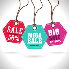 Sticker - Sale Tags or Labels.