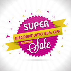 Sticker - Super Sale Sticker or Label.