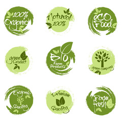 Sticker - Organic Products Stickers, Tags or Labels design.