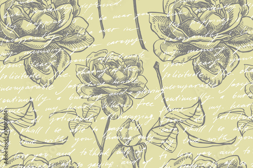 Wild rose flowers drawing and sketch illustrations. Decorative floral set for...