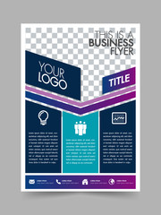 Wall Mural - business brochure flyer design poster layout template with white background.can be used cover, annua