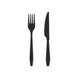 © makstorm - Cutlery. Knife fork black icons on a white background.