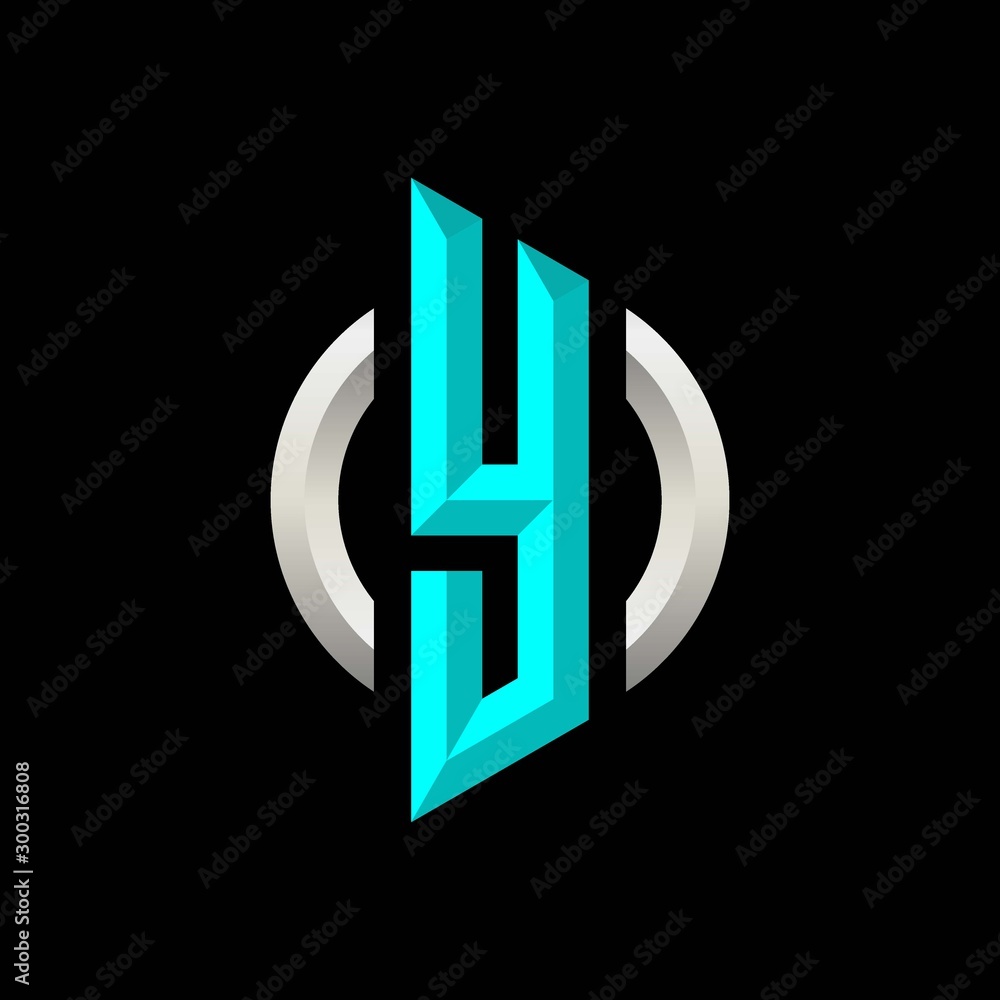 Initial Y Gaming eSport Logo Design Modern Template Stock Vector ...