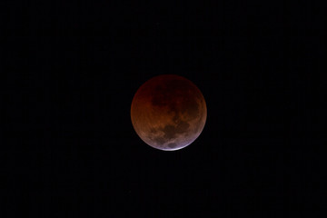 Wall Mural - Total Lunar Eclipse of July 2018. The longest full eclipse of this century.  Imaged from Papar, MY