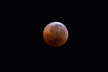 Wall Mural - Total Lunar Eclipse of July 2018. The longest full eclipse of this century.  Imaged from Papar, MY