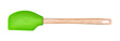 Silicone kitchen spatula with wooden handle for the dough on an isolated white background