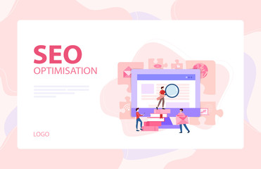 Set of website development banner. Web page programming