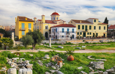 Canvas Print - Ancient Roman Forum in Athens, Greece