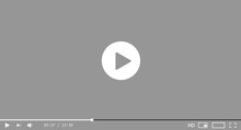 Classic Video Player Template. Vector Illustration