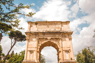 Wall Mural - Arco di Tito Rome Italy Foro Romano