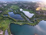 Fototapeta Krajobraz - Beautiful parks. United Kingdom. Drone footage.