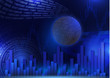 © Irina - Futuristic concept of the global economy, trading, global financial technology. Economic trends, idea of business or digital network. Abstract digital background.