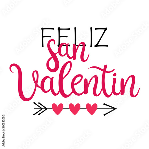 Fotomural Happy Valentine's Day lettering in Spanish