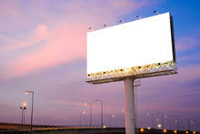Billboard Blank For Outdoor Advertising Poster Or Blank Billboard For Advertisement.