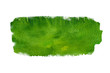 Abstract green like grass watercolor textured background on a white isolated background