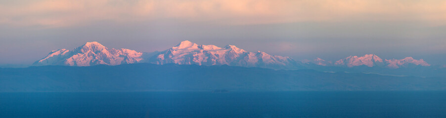 Wall Mural - Panoramic view of the Real Cordillera in Bolivia