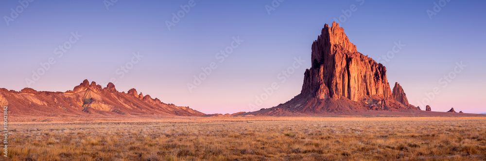 Shiprock New Mexico Southwestern Desert Landscape - obrazy, fototapety, plakaty 