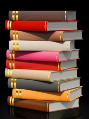 Wall Mural - stack of books, 3d rendering
