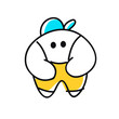 Logo mascotte personnage inventé ouvrier artisan 