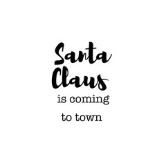 Wall Mural - Santa Claus. Merry Christmas quote