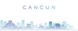 Cancun Transparent Layers Gradient Landmarks Skyline
