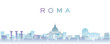 Rome Transparent Layers Gradient Landmarks Skyline