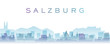 Salzburg Transparent Layers Gradient Landmarks Skyline