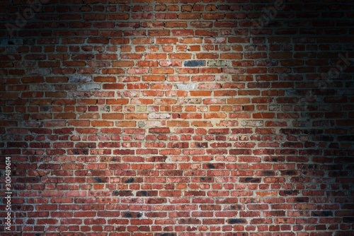 Photo old red brick wall texture background