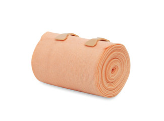 medical elastic bandage roll isolated on white background,clipping path