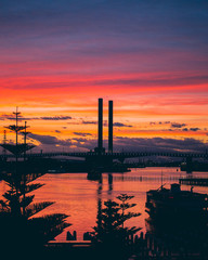 Sunset Over Melbourne Waterfront