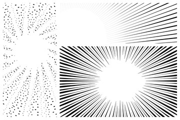 Wall Mural - radial manga speed line effect