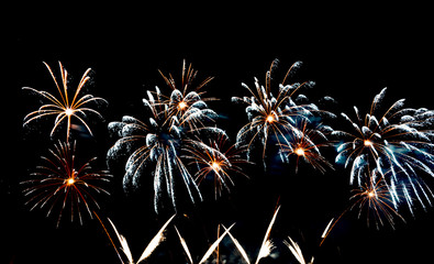 fireworks in the night sky for background 